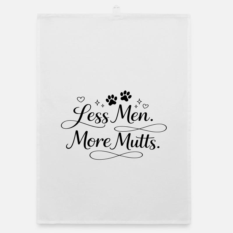 Less men. More mutts. Organic Geschirrtuch
