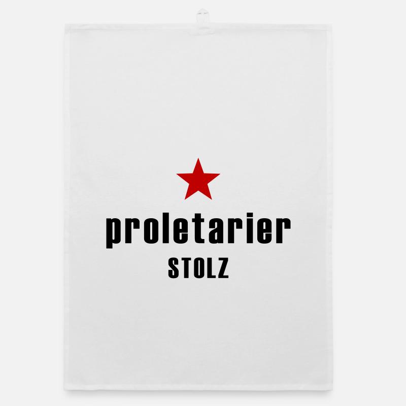 Proletarier Stolz mit rotem Stern Organic Geschirrtuch