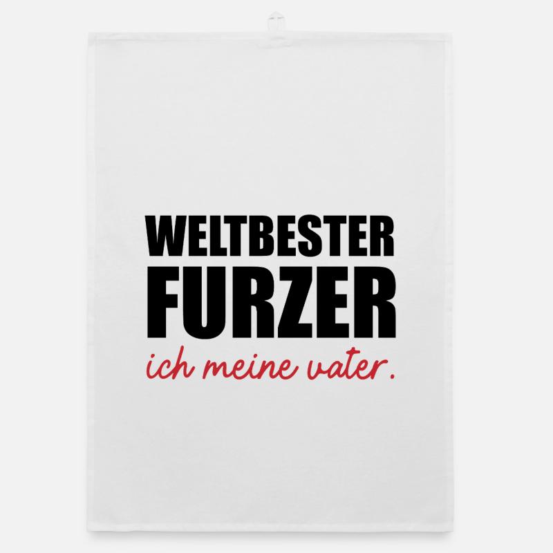 Weltbester Furzer Lustige Vatertagsgeschenk Spruch Organic Geschirrtuch