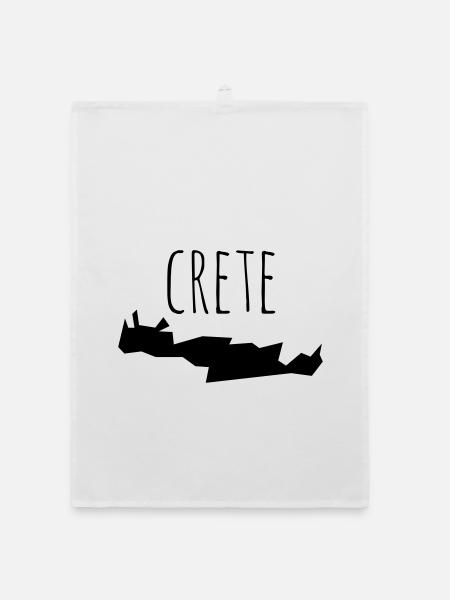 crete - Torchon bio - blanc