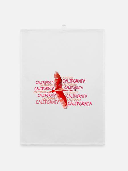 california - Torchon bio - blanc - Devant