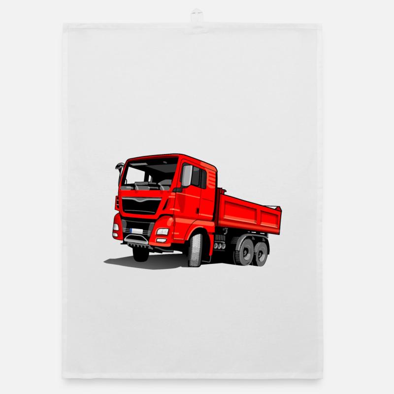LKW rot Organic Geschirrtuch