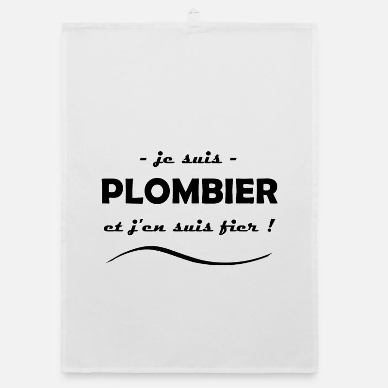 je suis plombier Torchon bio