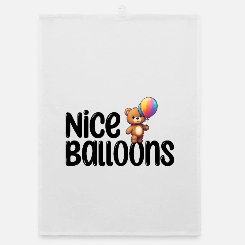 Nette Ballons Organic Geschirrtuch