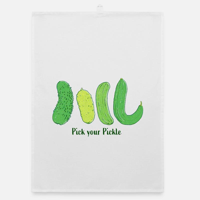 Choisissez votre cornichon : Art du concombre vert Torchon bio