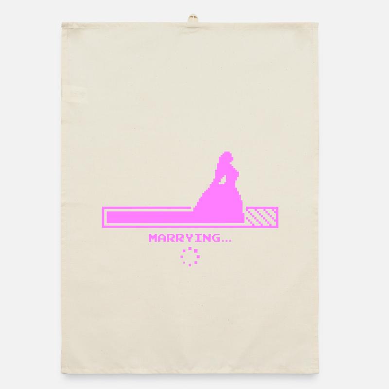 Conception du compte à rebours de mariage Torchon bio