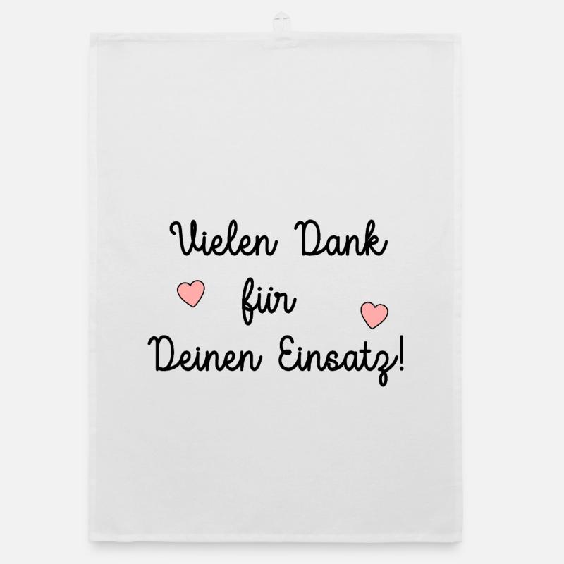 Vielen Dank Einsatz Unterstützung Organic Geschirrtuch