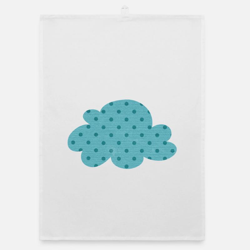 Nuage Points Points Météo Crèche Décoration Enfants Torchon bio