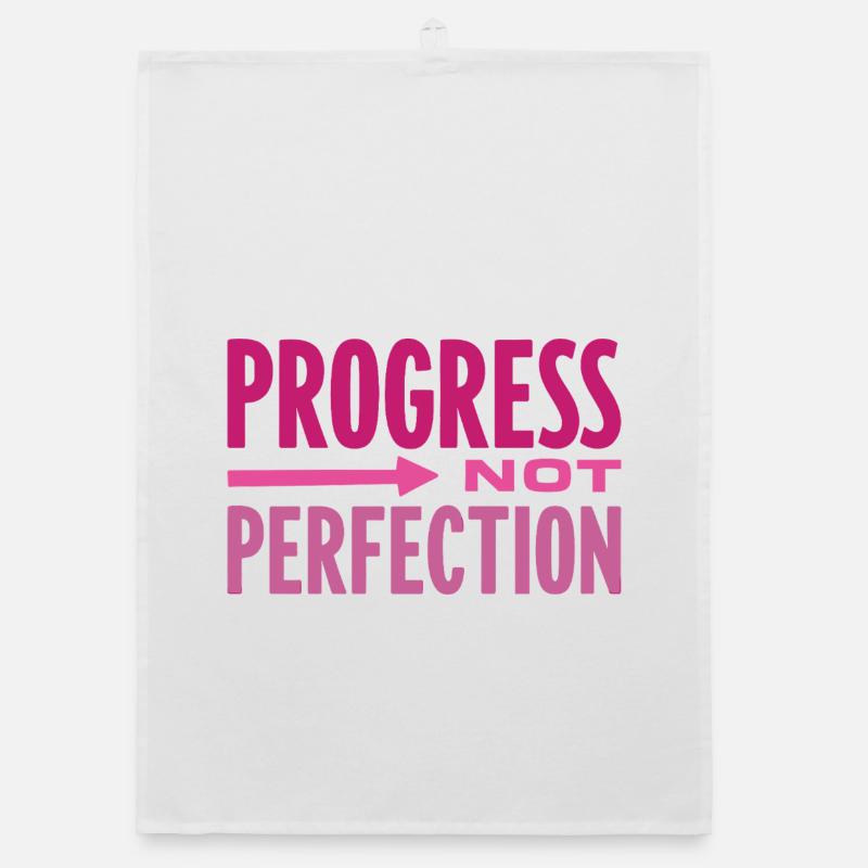 Progress Not Perfection Progress Counts Organic dish towel