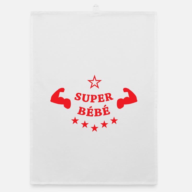  super bébé - cadeau de naissance Torchon bio