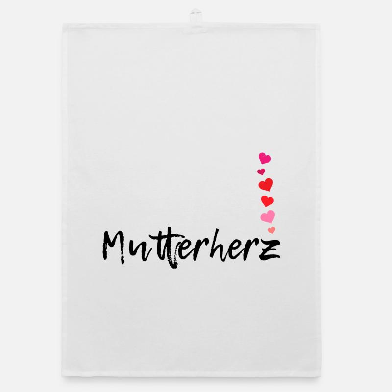 Mutterherz Herzen Mama Liebe Muttertag Geschenk Organic Geschirrtuch