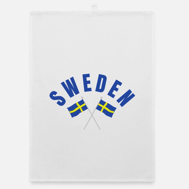 Sweden Flags Crest Emblem Organic dish towel