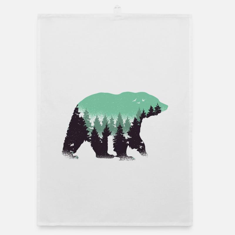 Bär Wald Natur Organic Geschirrtuch