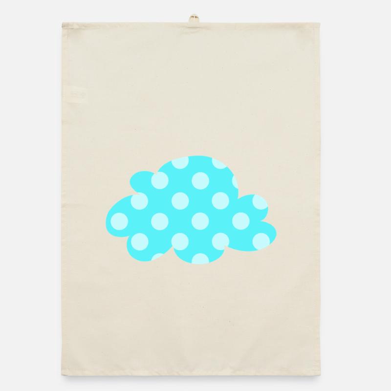 Points nuages Points Points Décoration de la chambre de bébé Enfants Météo Torchon bio