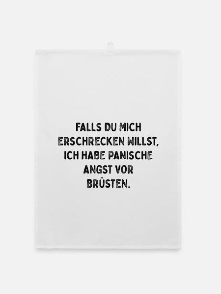 Brüste machen Panik - Organic Geschirrtuch - Weiß - Vorne