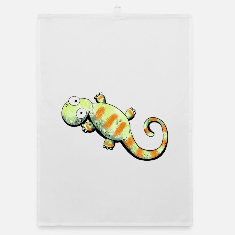Happy Gecko I Echse Organic Geschirrtuch