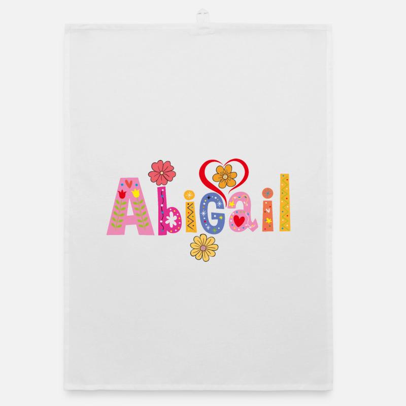 Personalized Abigail Name Organic dish towel