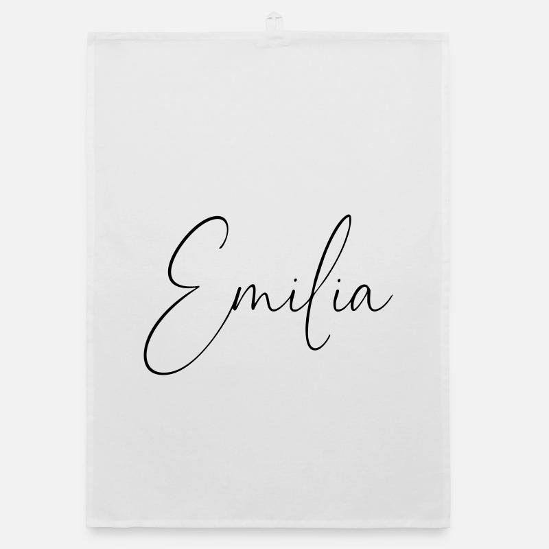 Emilia / Handwriting Design Personalized Organic dish towel