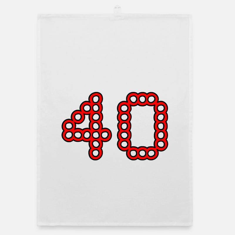 40. 40 ANS. 40e ANNIVERSAIRE. ANNIVERSAIRE 40 ANS. Torchon bio