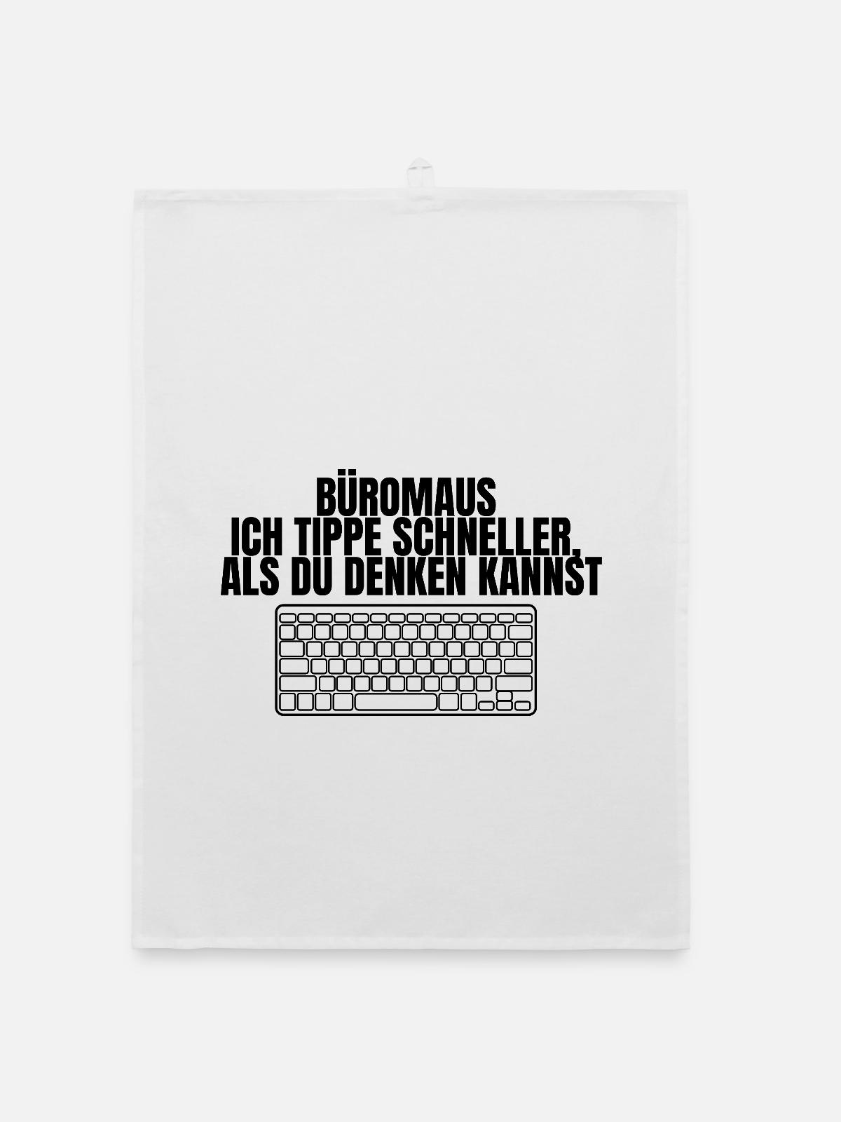 Büromaus Design - Organic Geschirrtuch - Weiß - Vorne