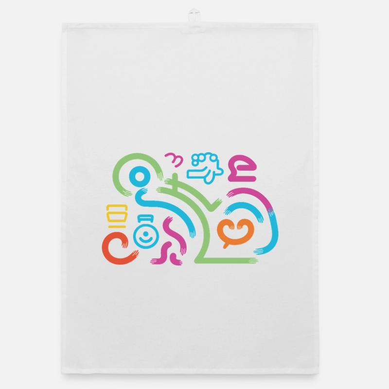 Lebendiger abstrakter Farbstrudel Organic Geschirrtuch