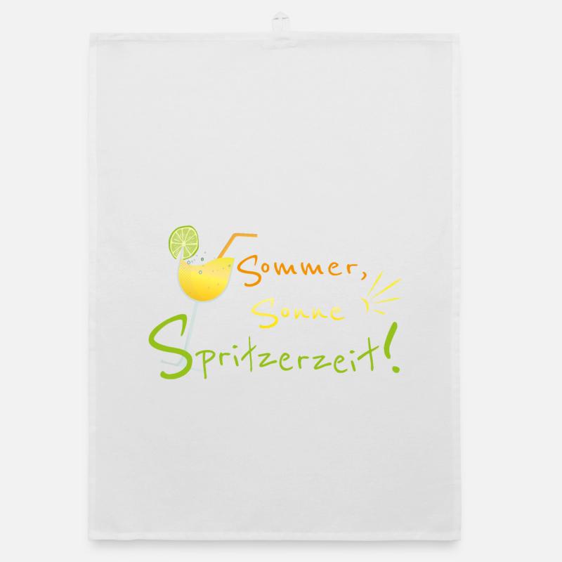 Sommer, Sonne, Spritzerzeit! Weinglas Organic Geschirrtuch