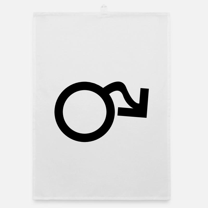 Symbol männlich hängend Organic Geschirrtuch