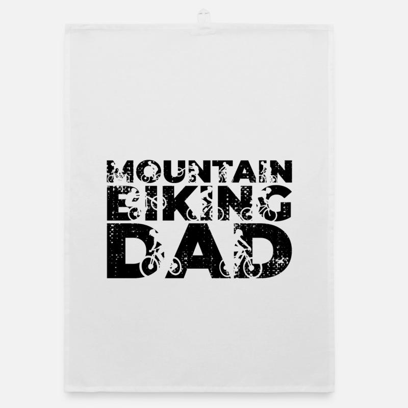 Mountain Biking Dad Organic dish towel