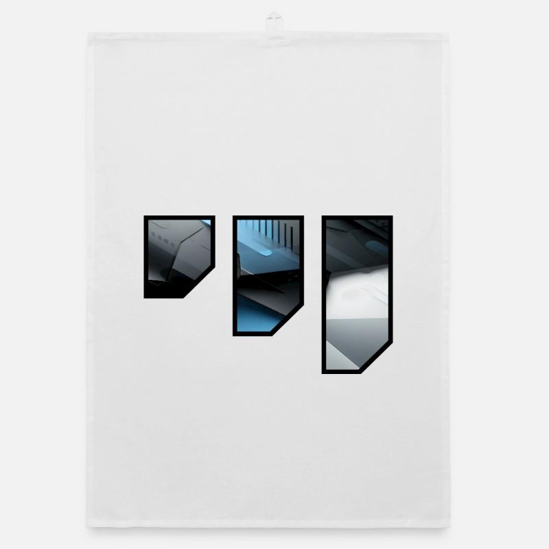 Futuristic Techno Abstract Pattern Organic dish towel