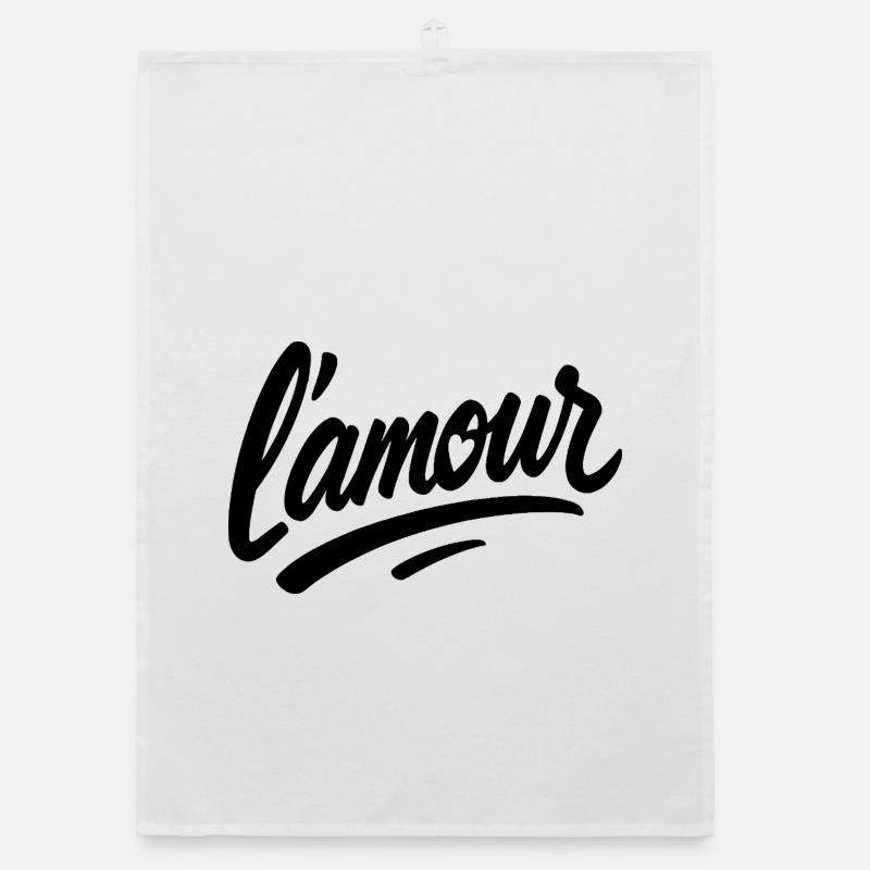 L’amour – Love Script Organic Geschirrtuch