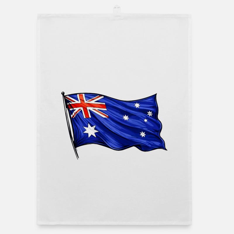 Australia Flag Pattern Organic dish towel