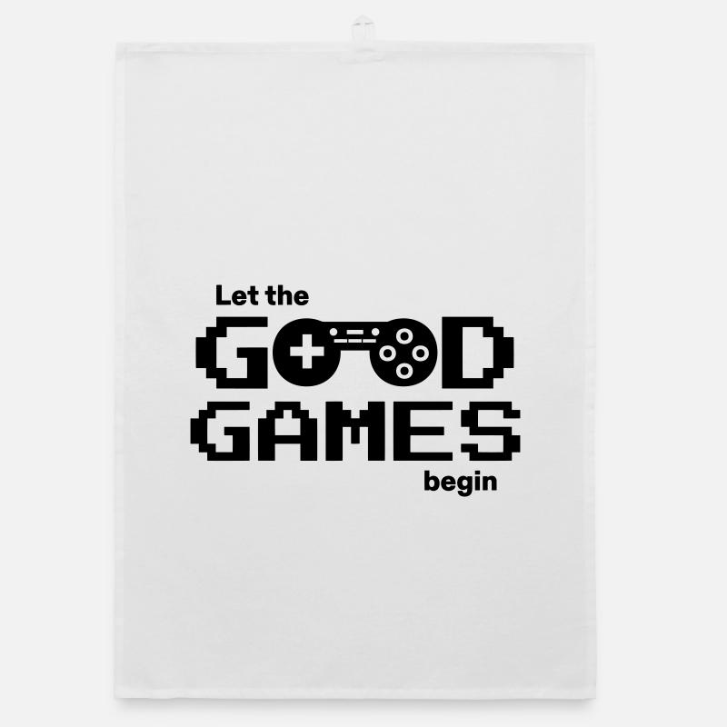 Let the good games begin – Pixel-Controller Organic Geschirrtuch