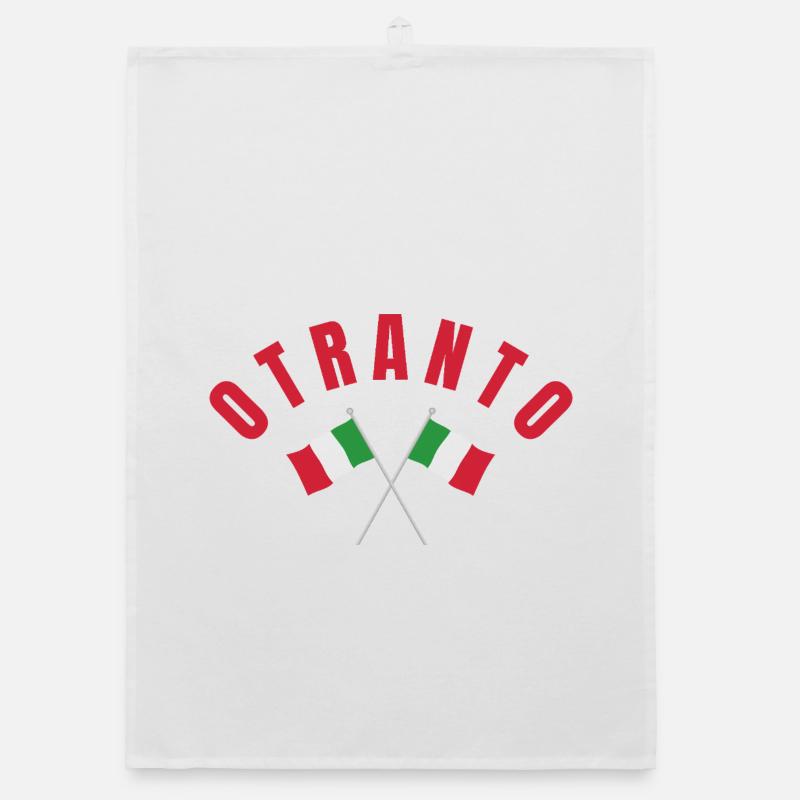 Otranto Crossed Italian Flags Organic dish towel