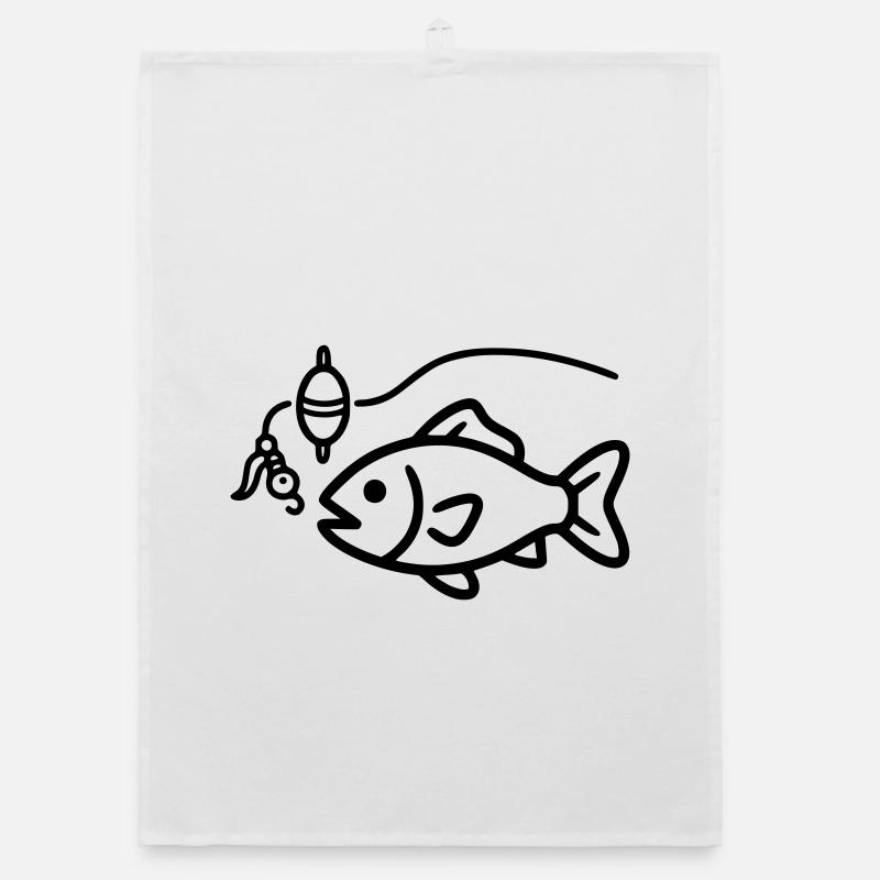 Pêche à l’hameçon Pêcheur pêcheur Torchon bio