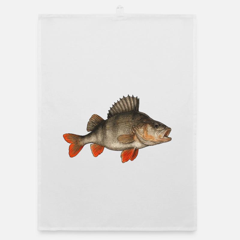 Perch Perch Perch Perch Fishing Perch Perch Perch Organic dish towel