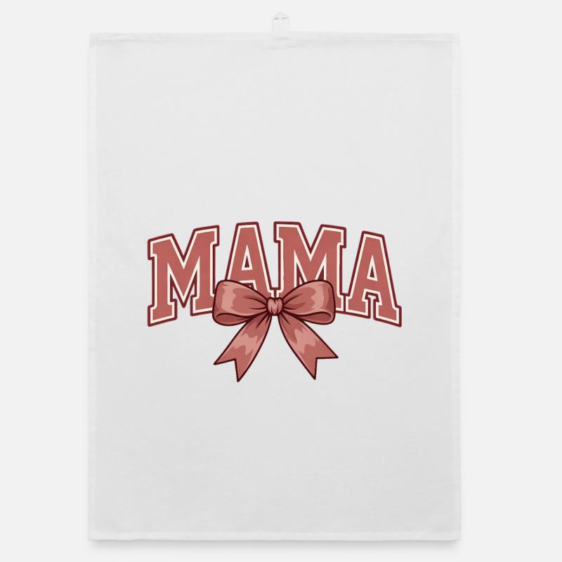 Mama Schleife – Süßes Mama Statement Design Organic Geschirrtuch