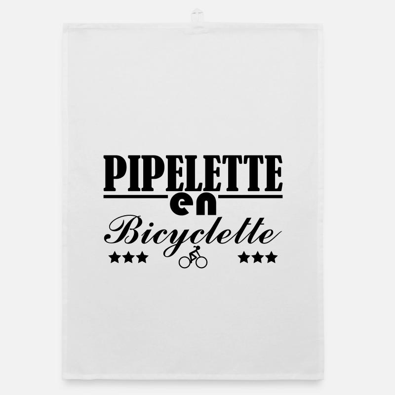 Pipelette on a bicycle Organic dish towel