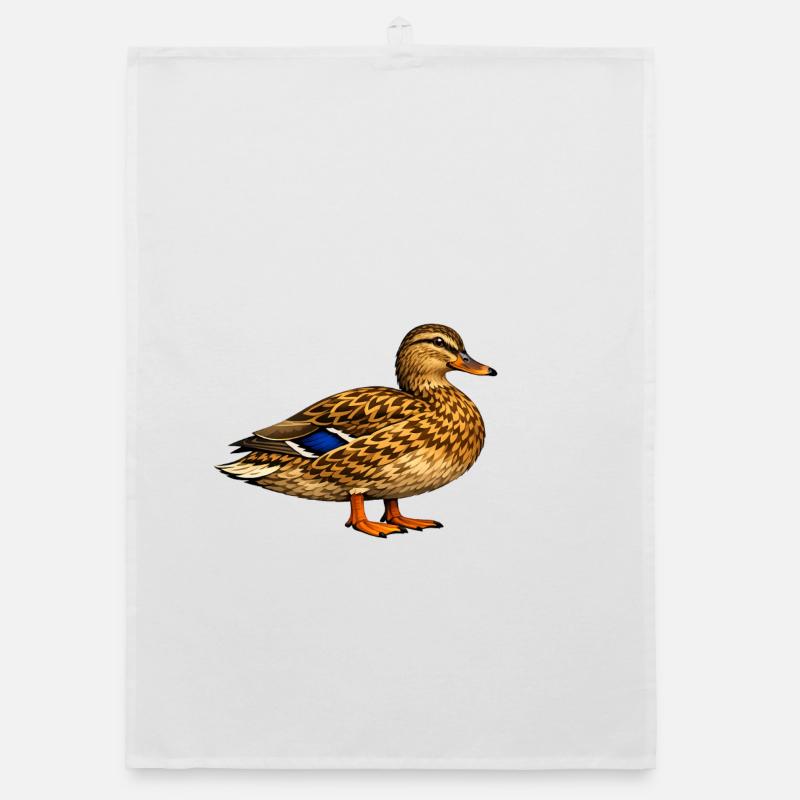 Mallard Duck Organic dish towel