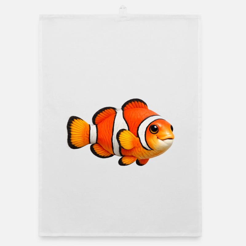 Clownfisch Meeresfisch Bunt Organic Geschirrtuch