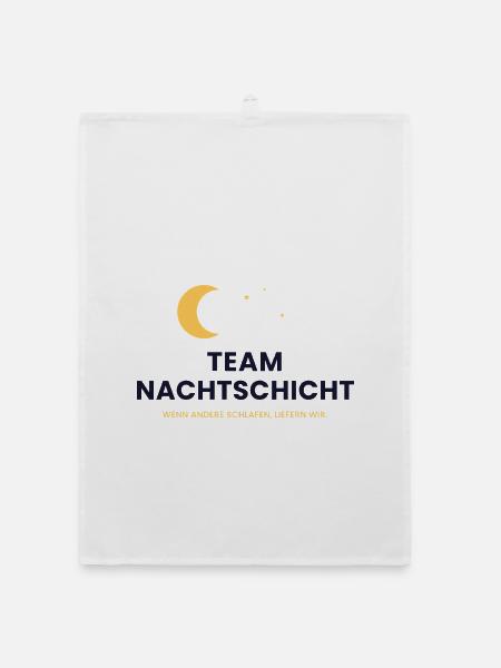 Team Nachtschicht - Organic Geschirrtuch - Weiß