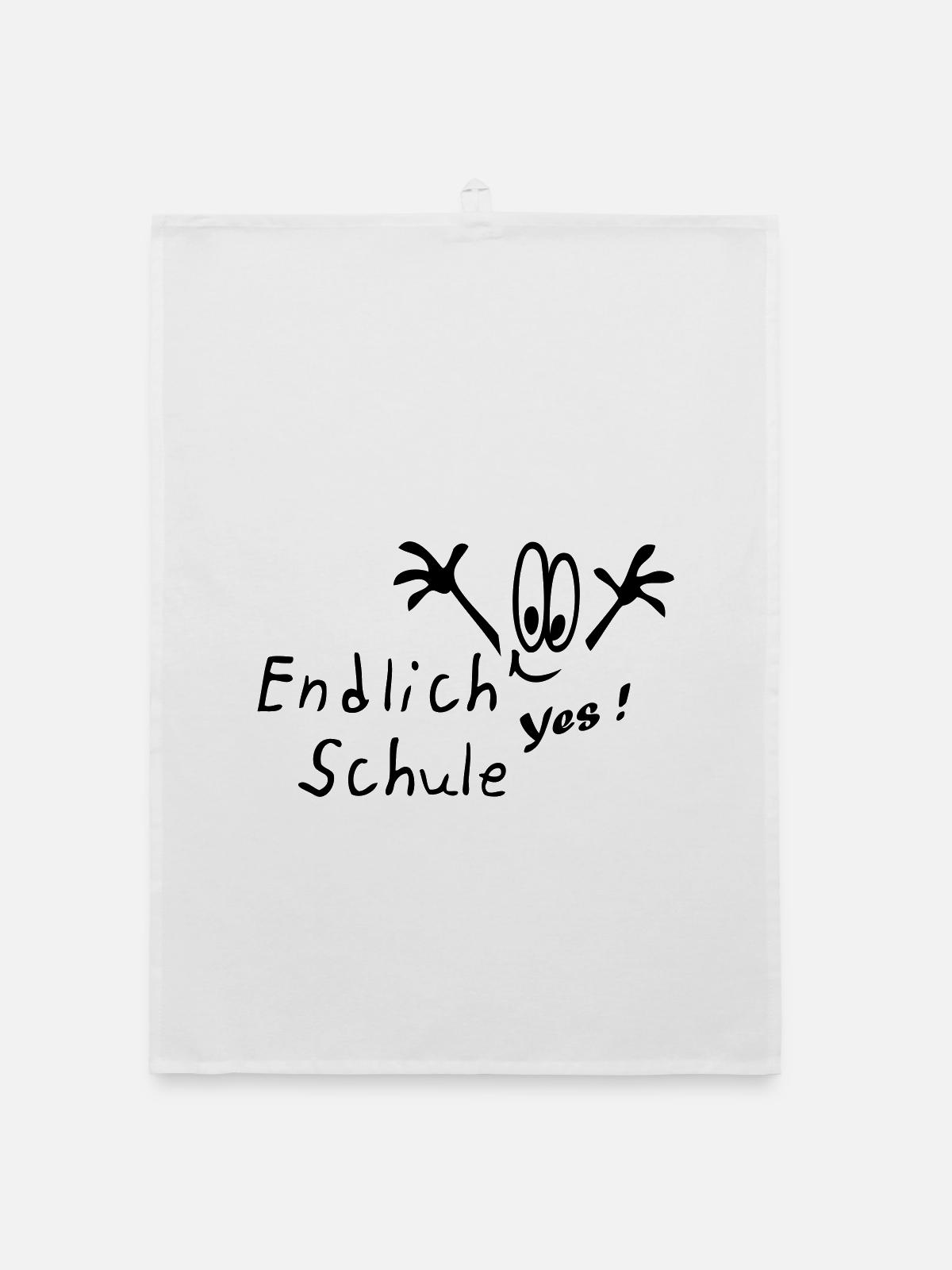 schule - Torchon bio - blanc - Devant