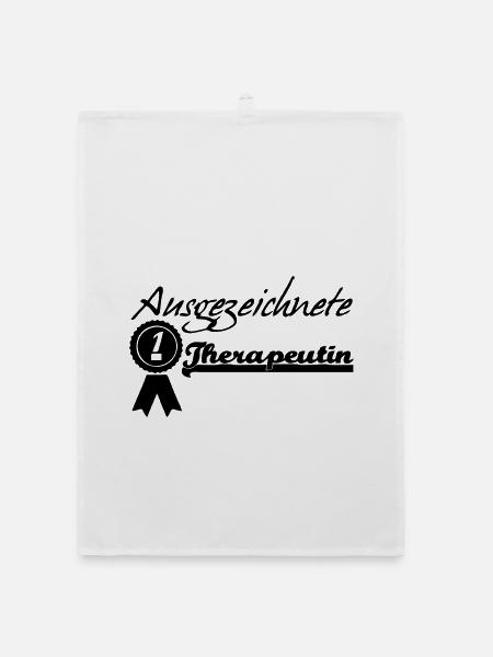 Ausgezeichnete Therapeutin Geschenk - Organic Geschirrtuch - Weiß - Vorne