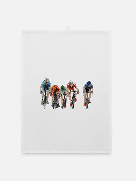 cycling - Organic dish towel - white - Front
