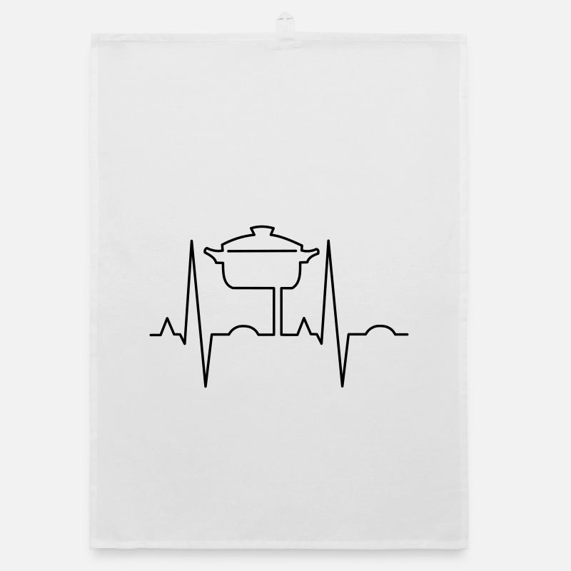 Heartbeat with pot Organic dish towel