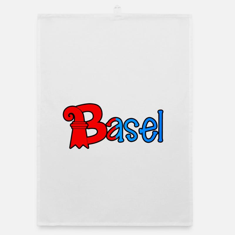 Basel RedBlue Rook Logo Organic dish towel