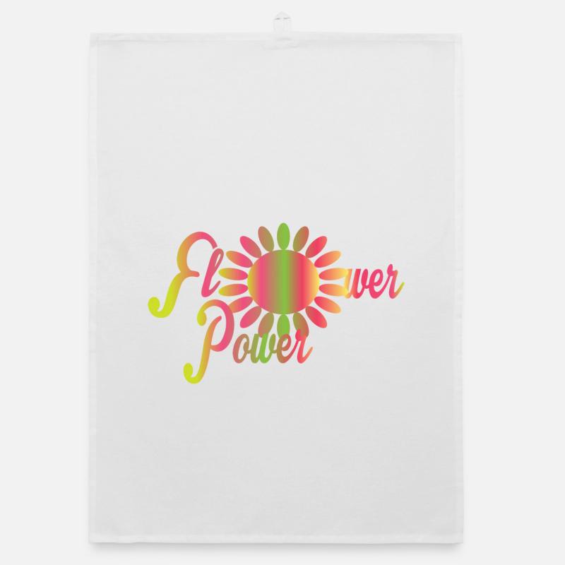 Flowers Power Organic dish towel