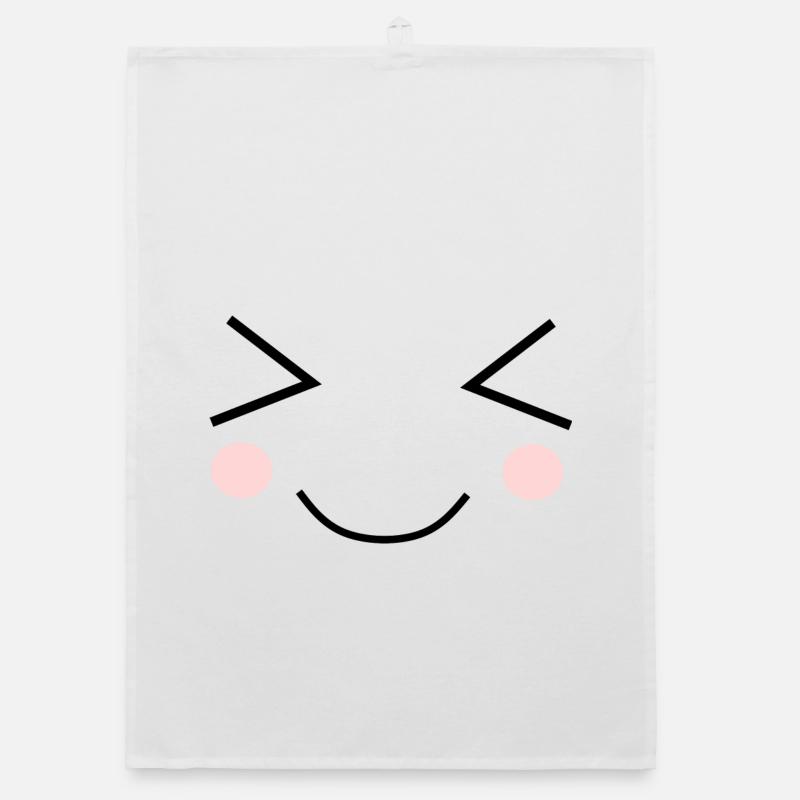 Visage Kawaii Drôle Torchon bio