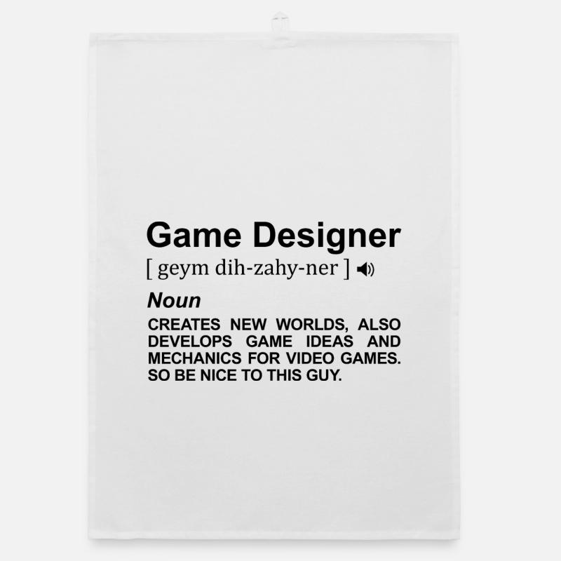 Game Designer Wörterbuch Organic Geschirrtuch