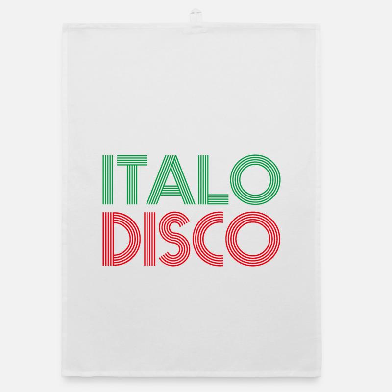 ITALO DISCO - Organic Geschirrtuch - Weiß
