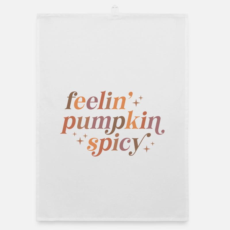 Conception de texte épicé Feelin' Pumpkin Torchon bio